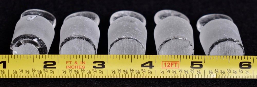 5 Count Pyrex # 22 Penny Head Glass Stoppers
