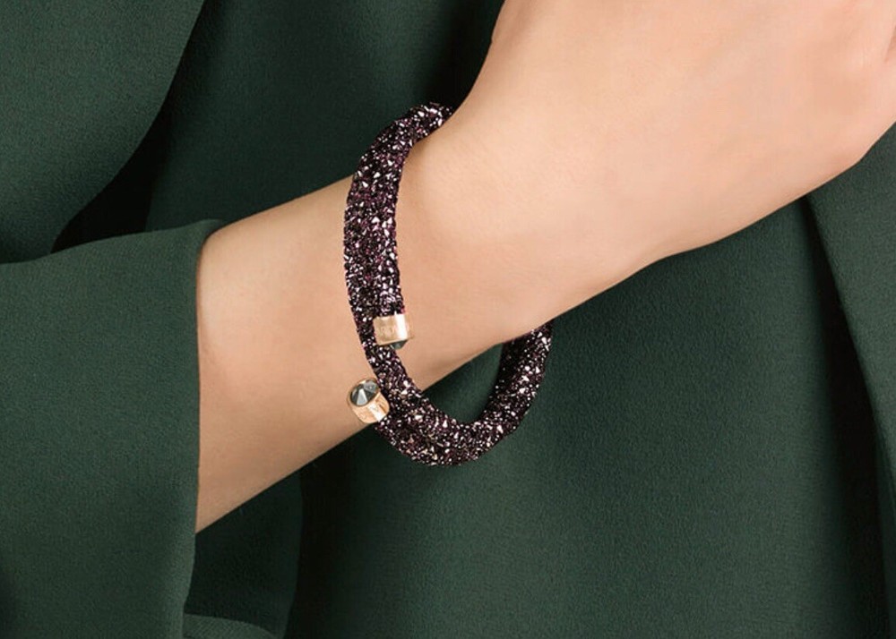 SWAROVSKI CRYSTALDUST BANGLE/BRACELET DOUBLE MULTICOLOR SIZE MEDIUM 5379278 NIB