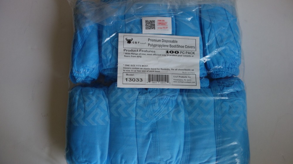 Premium Disposable Polypropylene XL Boot/Shoe Covers 100 Pack New