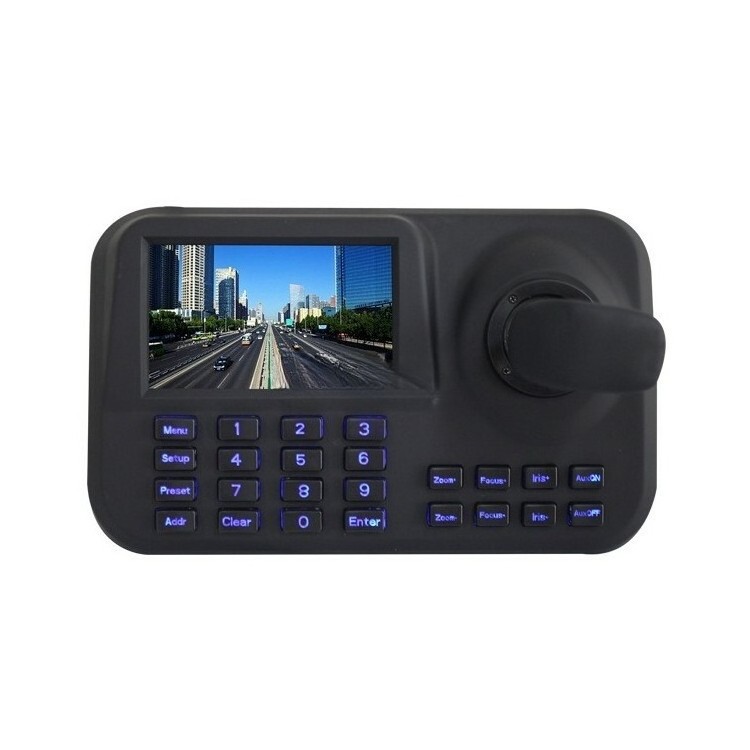 For 3D PTZ Controller IP CCTV Keyboard Joystick 5" HD LED Screen Control