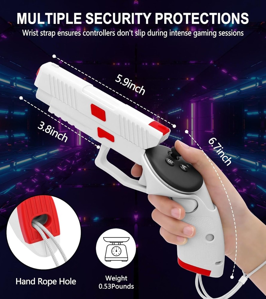 Enhanced VR Game Controller Grip with Anti-Slip Feature for Oculus Quest 3