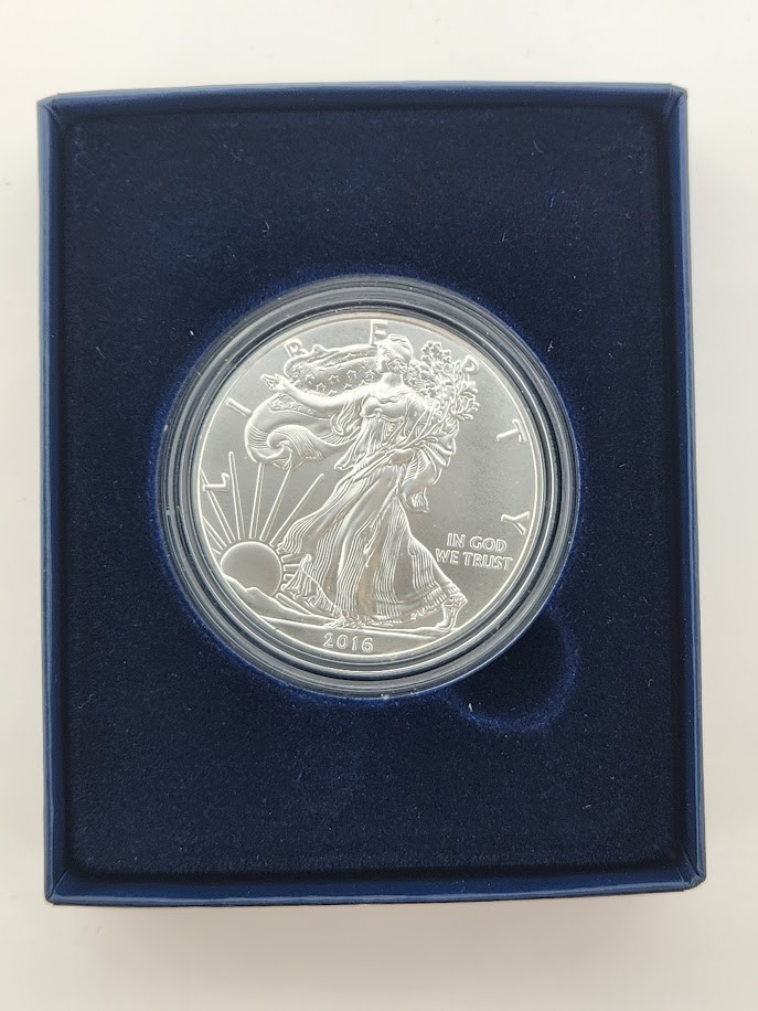 2016-W Burnished American Silver Eagle, OGP