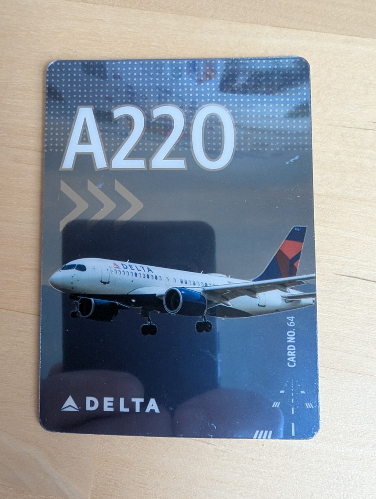 A220 Delta Plane Card # 64 from 2025 Set