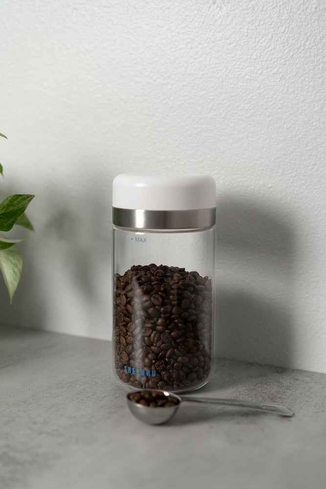 Shelbru Smart Canister, One-touch Interface Battery-Controlled Automatic...