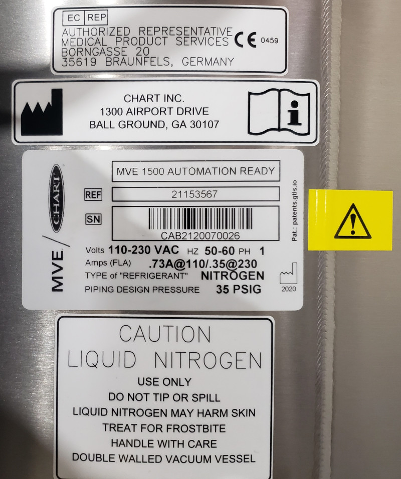 MVE 1500 Automation Ready Cryogenic Freezer