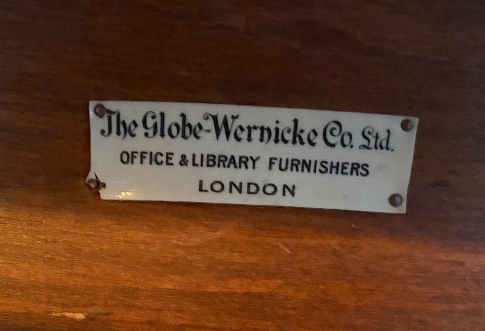 antique bookcase Globe Wernicke England solid wood