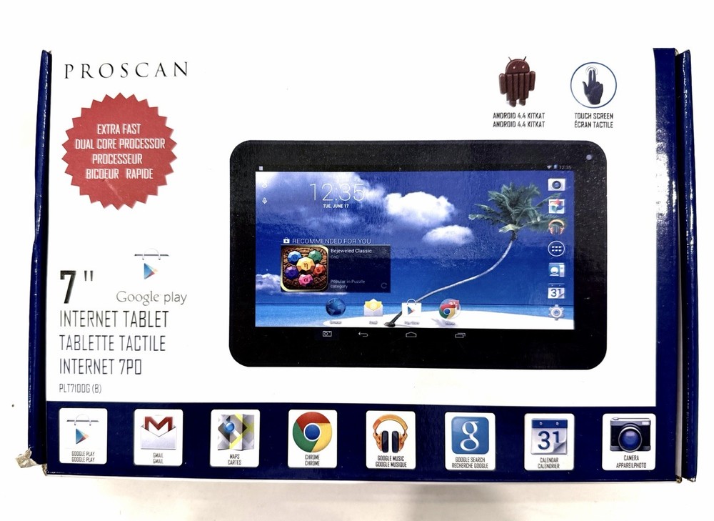 Procan 7" Interner Tablet Dual Core Expandable SD Storage Google WiFi 512mb NIB