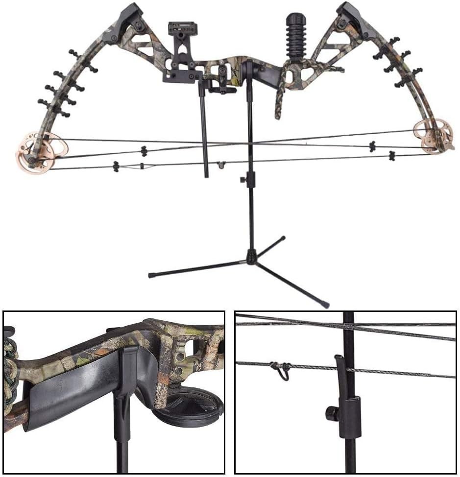 Versatile Archery Bow Stand – Recurve & Compound Bow Holder, 18.9” Height