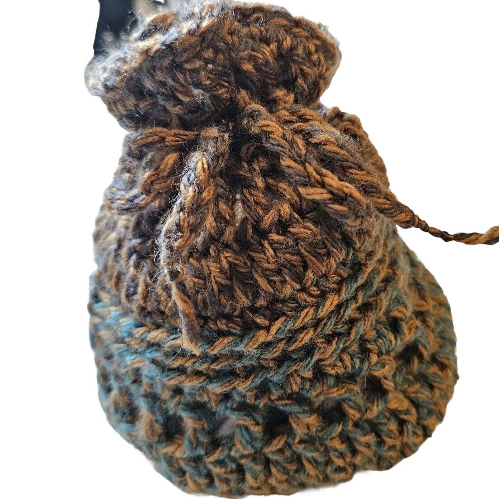 Hand Made Crochet Drawstring Trinket Bag