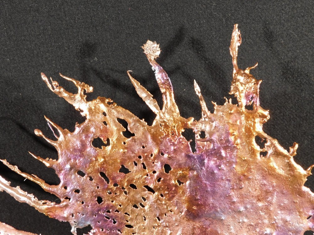 BIG! Bright Solid Solid COPPER Splash ART Sculpture Arizona 335gr