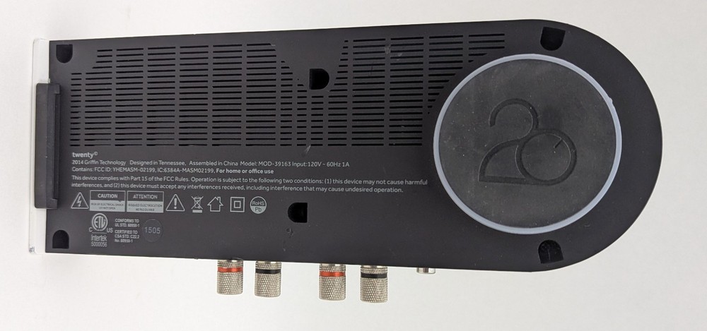 Griffin Twenty Audio Amplifier Bluetooth MOD-39163 Android and iPhone Compatible