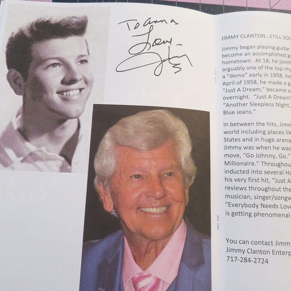 2013 Jimmy Clanton Autographed Program Rock and Roll Legends