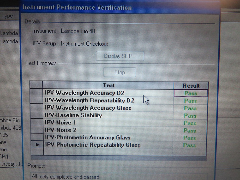 Perkin Elmer Lambda Bio 40 UV/Vis Spectrophotometer
