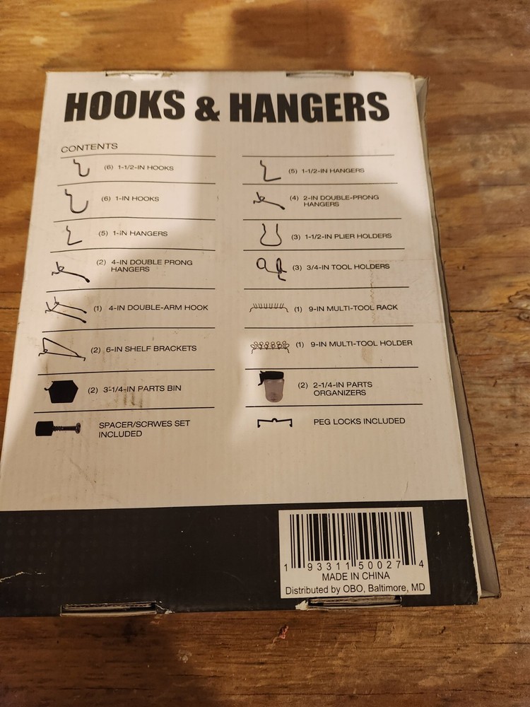 2 Sets of 43-Piece Peg Board Hook Sets