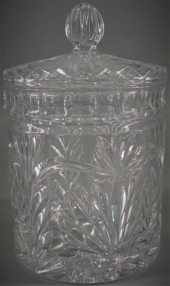 Crystal Lidded Jar Vanity Candy Or Decoration