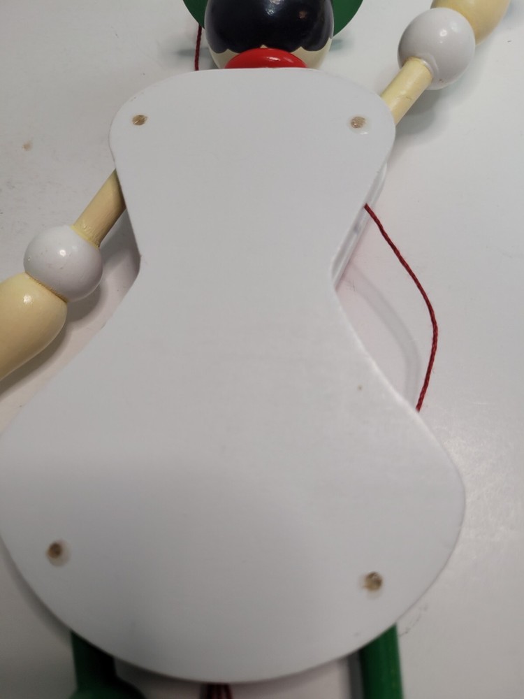 Wooden Pull String Toy Jumping Jack Figure Pull String Marionette