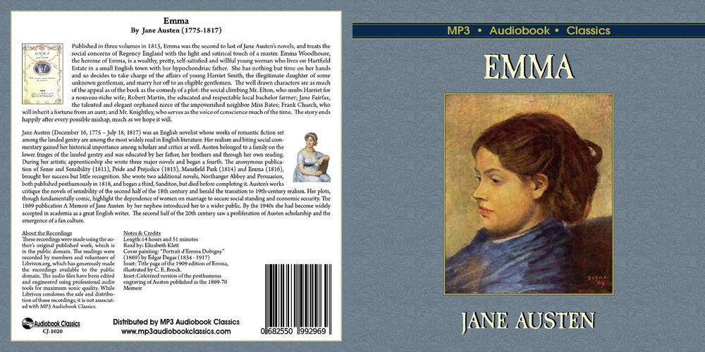 Emma - Unabridged MP3 CD Audiobook in CD jacket