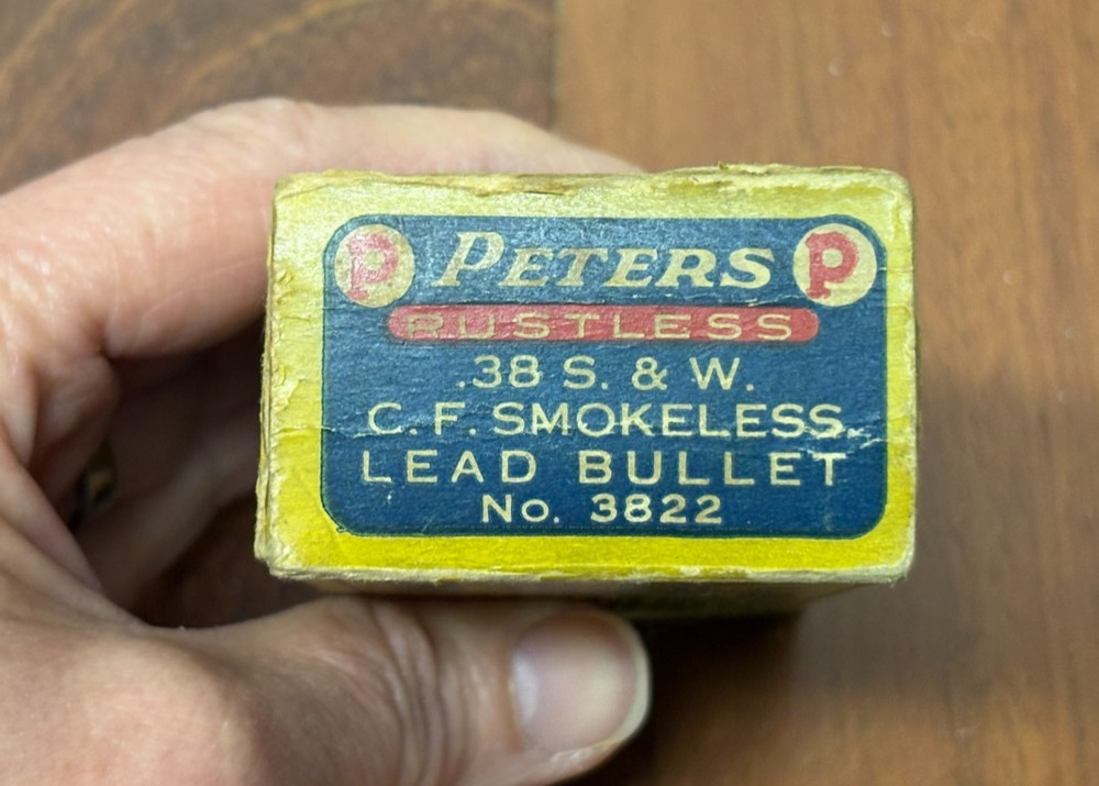 PETERS Rustless Gildkote .38 Smith & Wesson EMPTY Box Rare