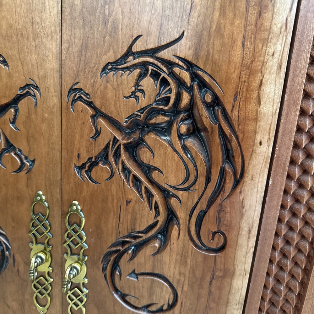 Hand Crafted Dragon Themed Cabinet
