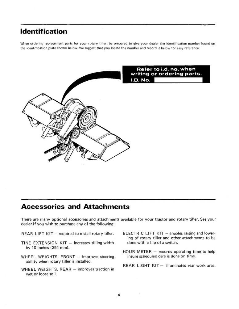 Operators Instruction Manual Fits Simplicity 36in Rotary Tiller
