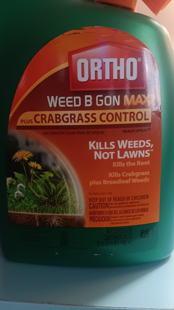 (2) Ortho Weed B Gon MAX Weed Killer Plus Crabgrass + Broadleaf Control 32 oz Ea
