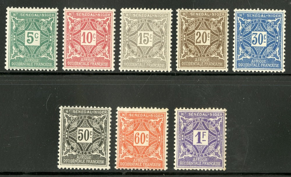 Upper Senegal & Niger   1914-17    Scott #18-34  Mint Lightly Hinged-Mint Hinged