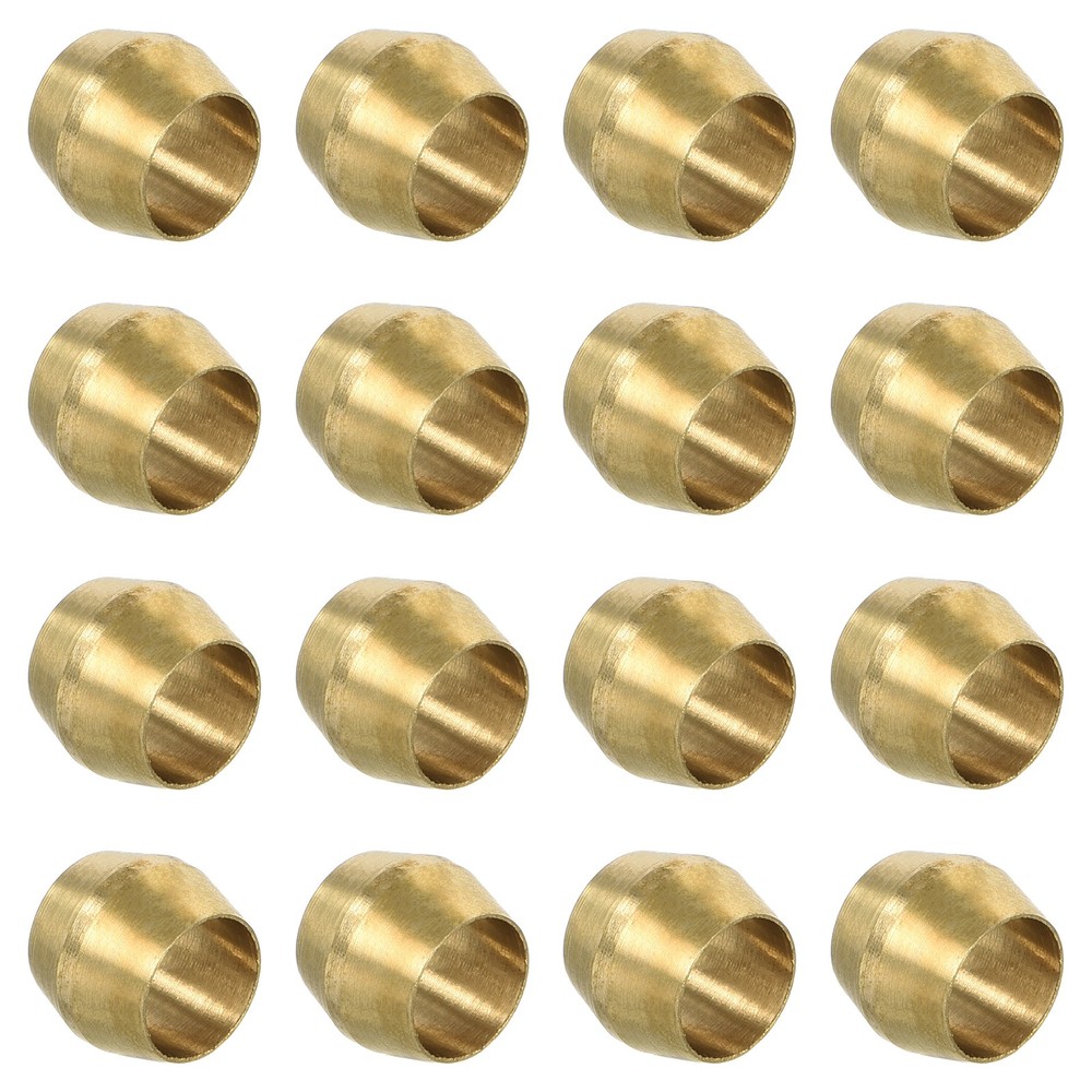 3/16" ID Brass Compression Sleeve Ferrules, 16 Pcs Brass Compression Fittings