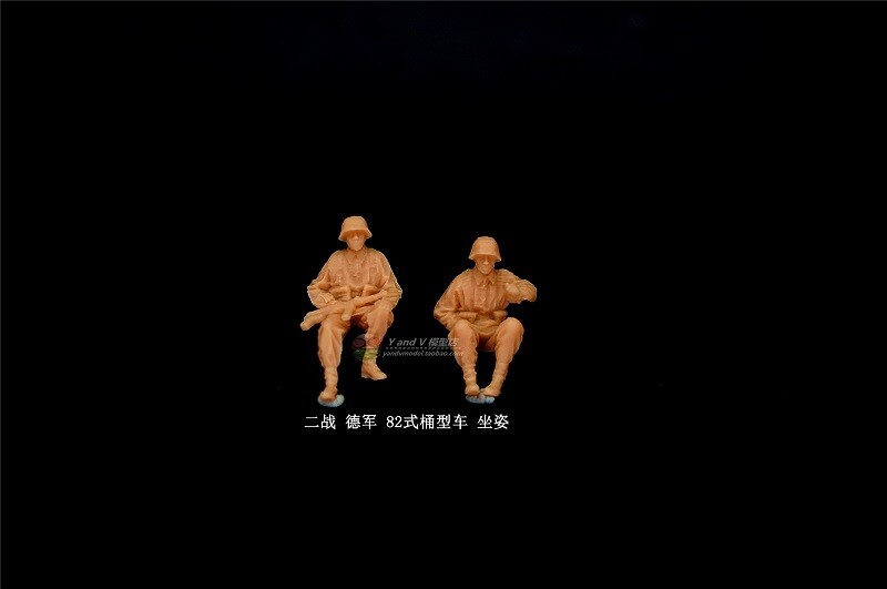 1/72 Germany "Type 82 field vehicle Driver & Crew" 2 man model (3D printed)