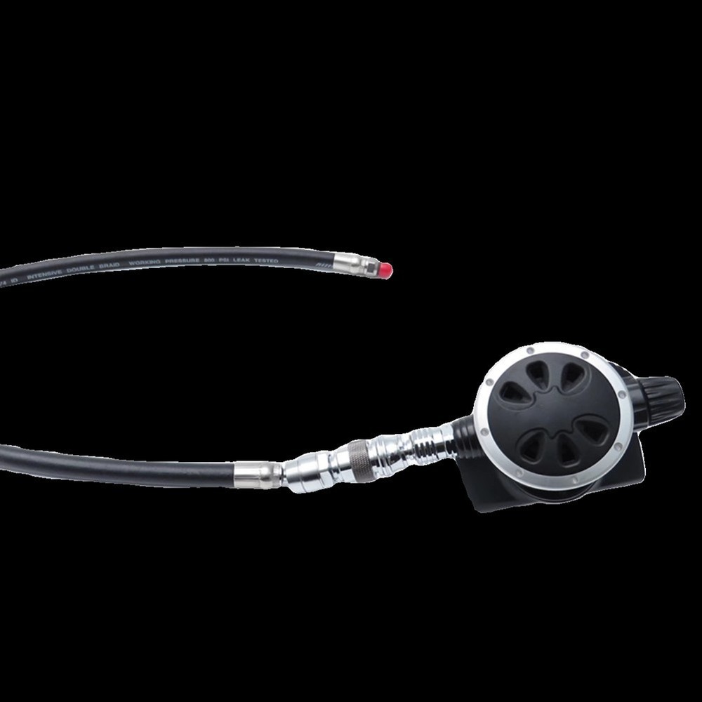 Diving full face secondary head adjuster self-locking connector adapter