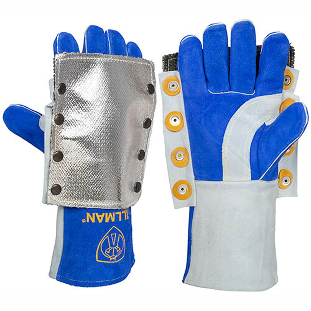 Tillman 1266 Cowhide & Aluminized Wool Lined Gloves with ACK Back-Hand Pad Large