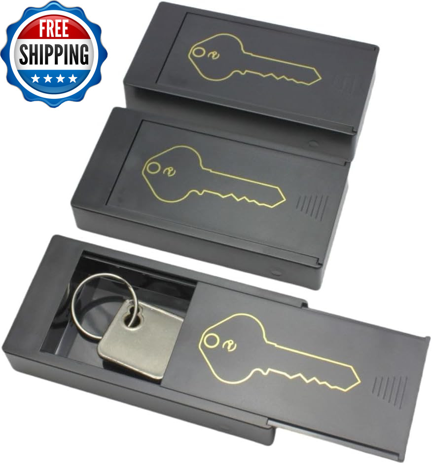 Hidekey Magnetic Key Box Emergency Key Safe Car & Home Use...