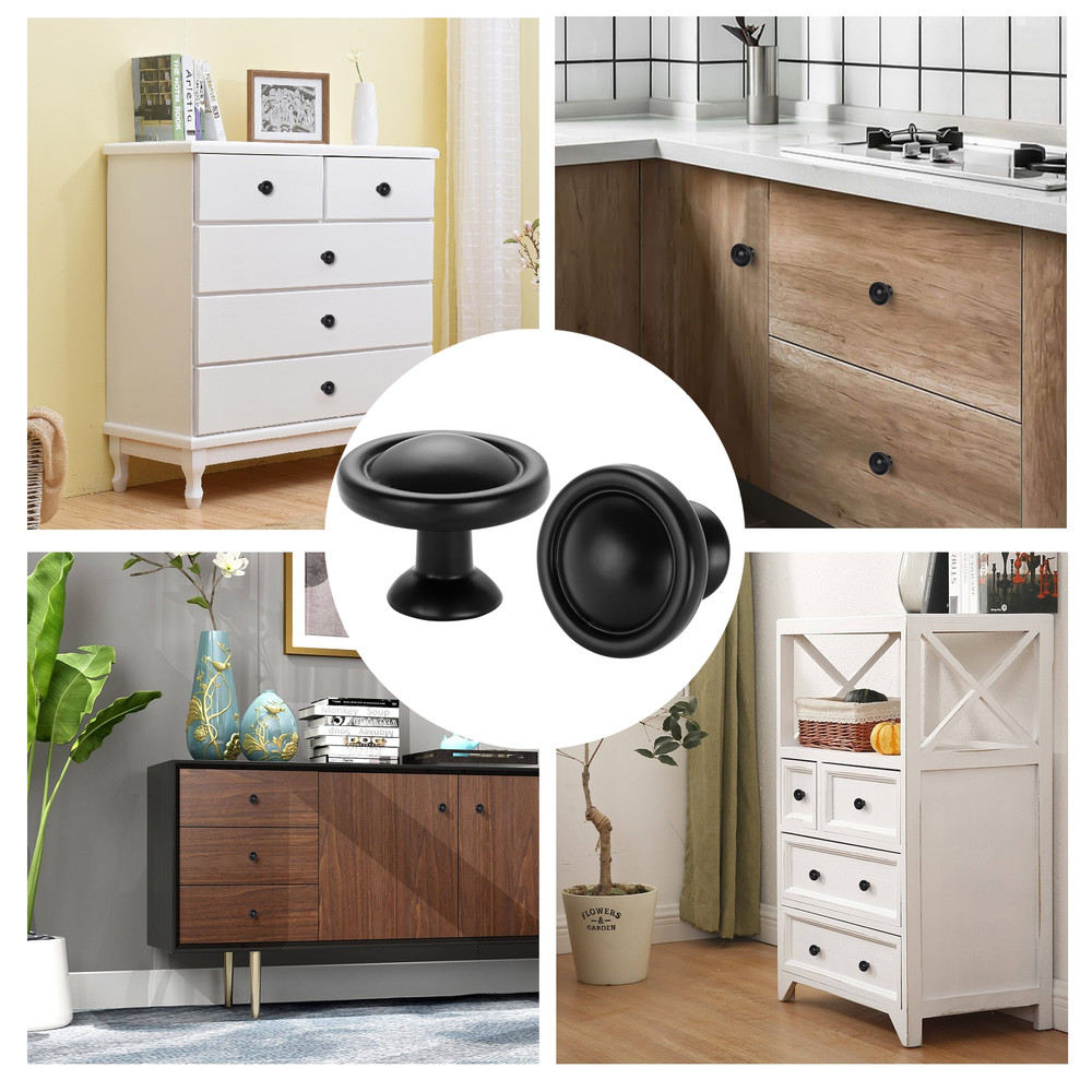 Door Knobs Cabinet Handles Hardware Kitchen Cupboard Drawer Pulls Handles Black