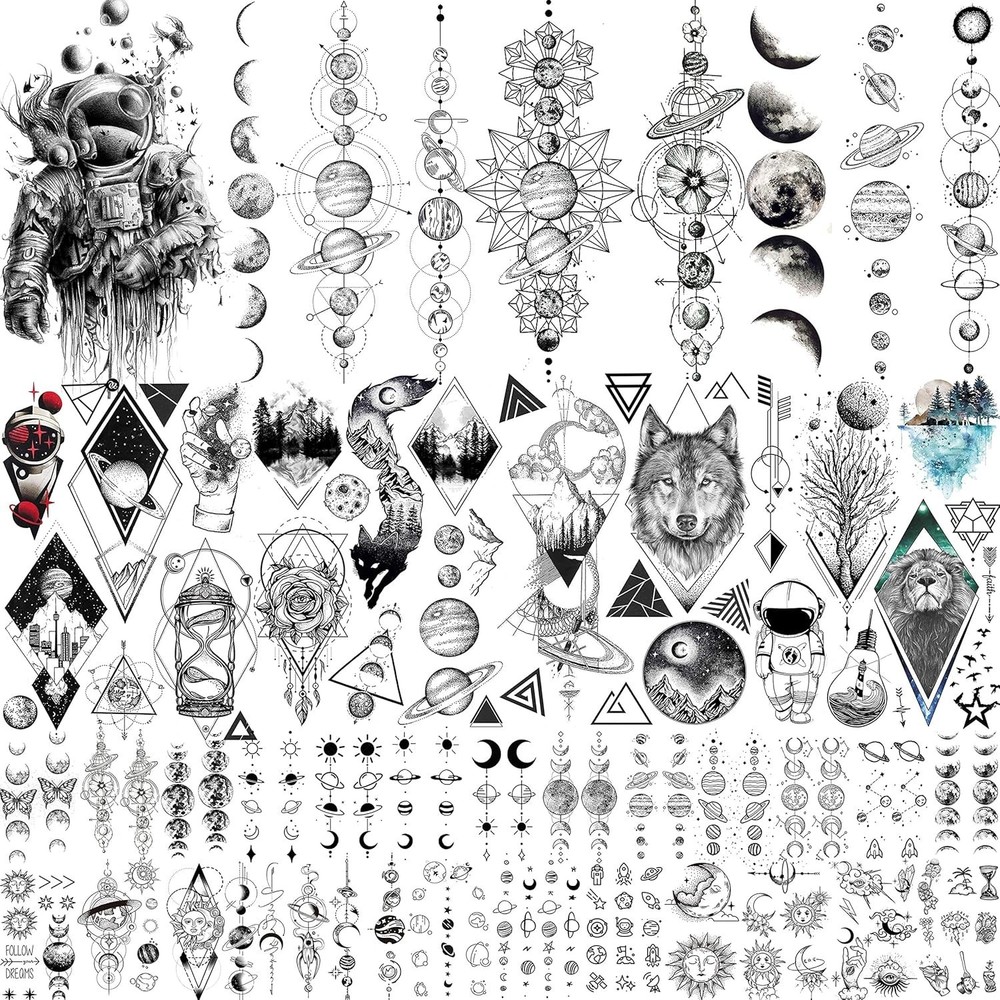 Outer Space Temporary Tattoos for All Ages