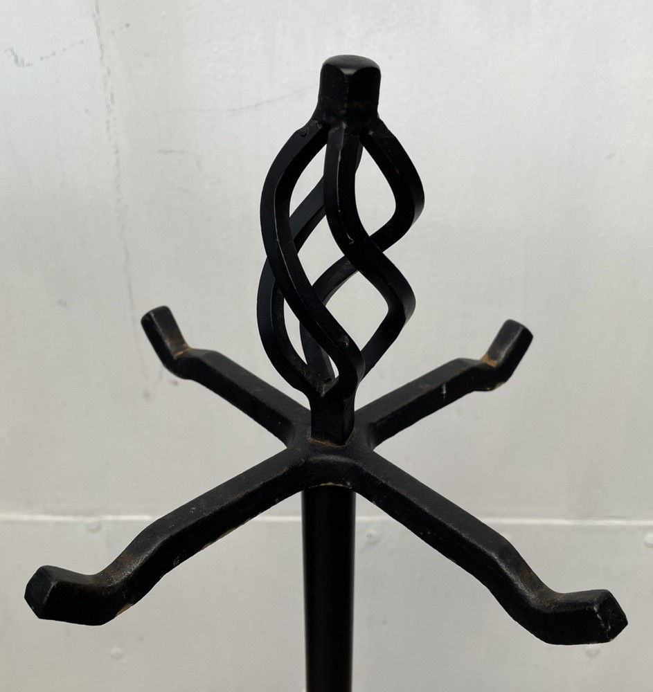 Black Wrought Iron Fireplace Tool Stand