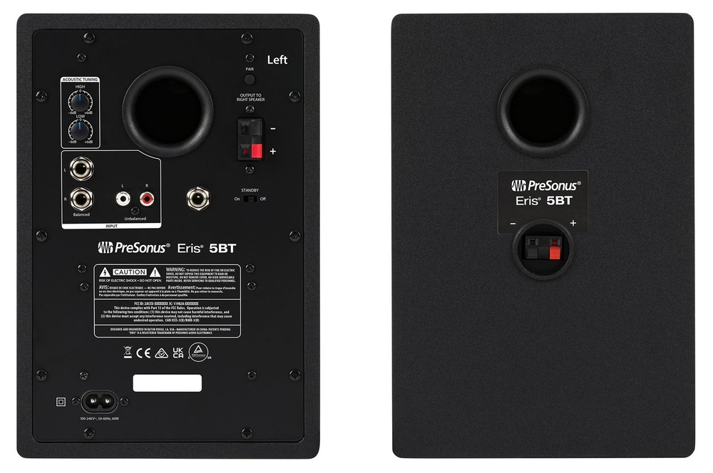 2 Presonus Eris 5BT 2nd Gen 5" Studio Monitors w/Bluetooth+2x2 USB Interface