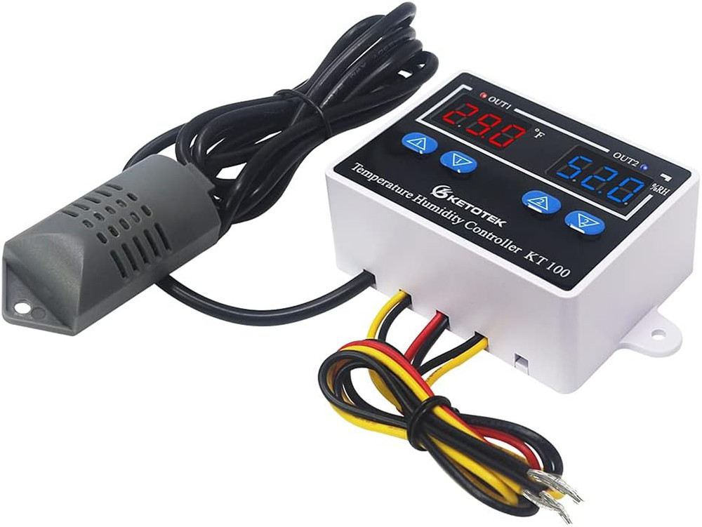 KETOTEK Temperature Humidity Controller Digital Thermostat Module 120V, Heating