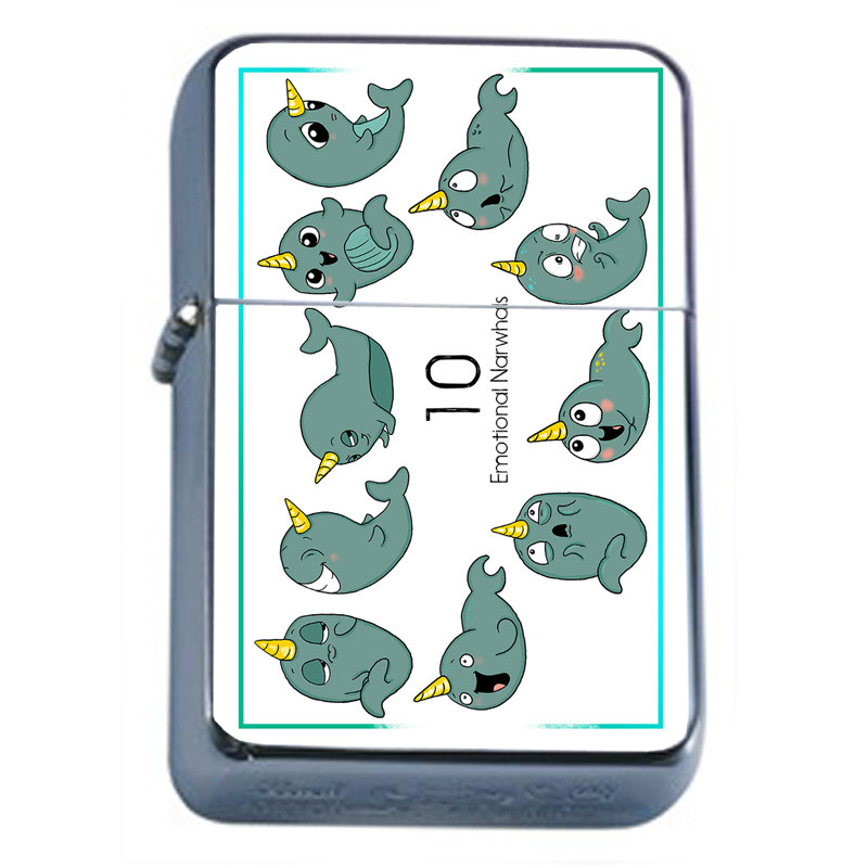 Narwhals D10 Flip Top Oil Lighter Wind Resistant