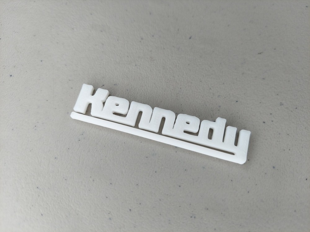 Kennedy Kits Tool Box "Kennedy" Label Placard Emblem Plastic