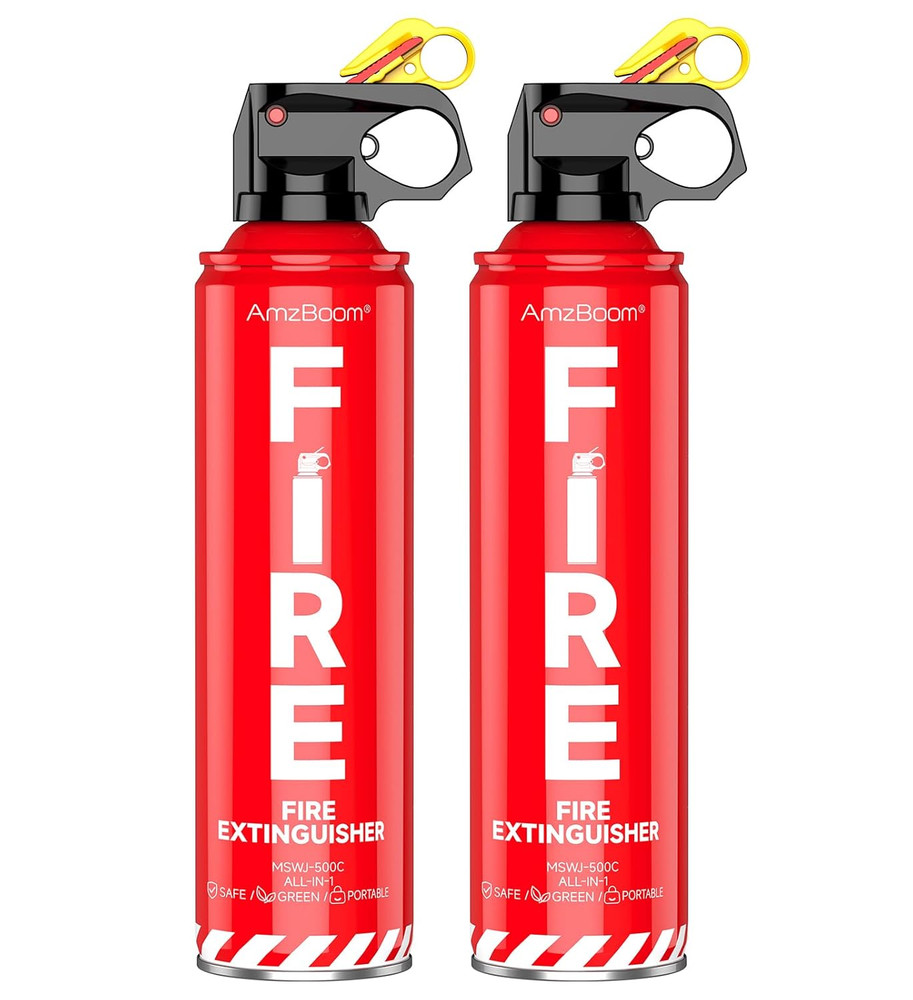 2Pk Fire Extinguisher Spray ABC Home Kitchen Car w/ Bracket