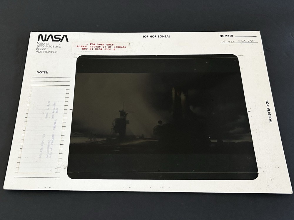 1983 NASA KSC Space Shuttle Orbiter Art Program Presentation Transparency