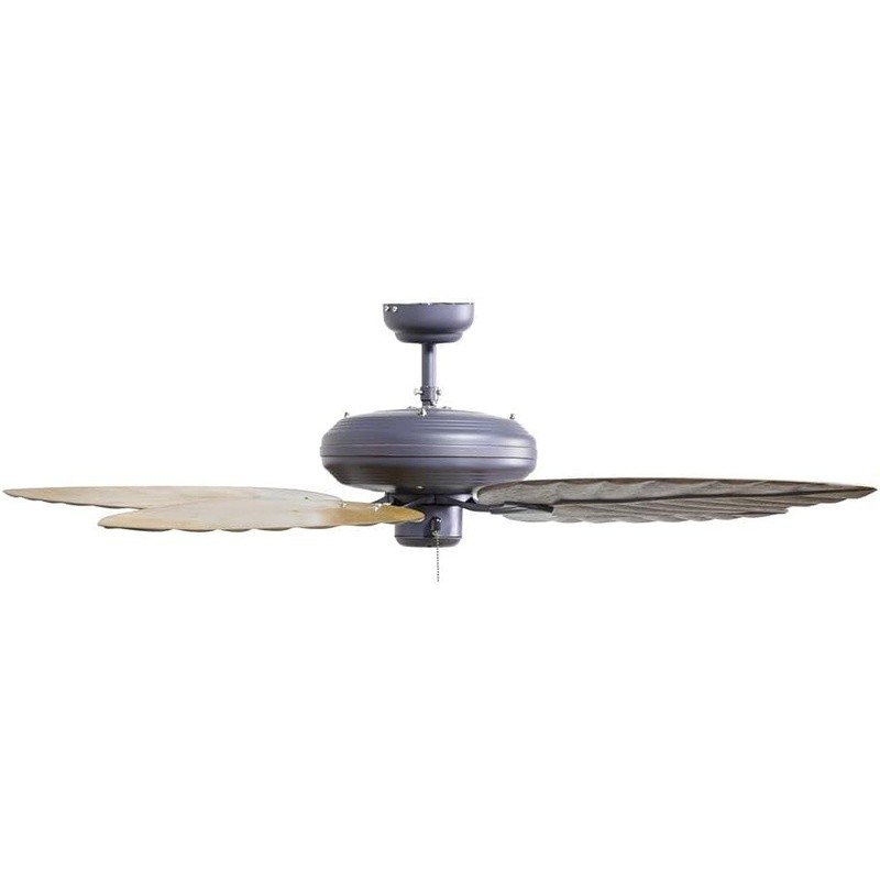 Ceiling Fan W/ Leaf Blades Remote Control High Airflow Energy Efficient 3 Speed
