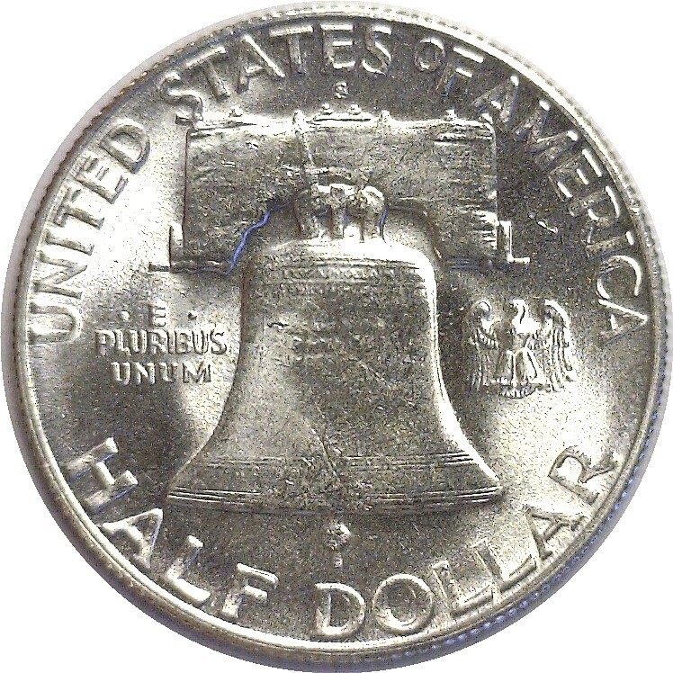 1949-S 50C Franklin Silver Half Dollar Uncirculated