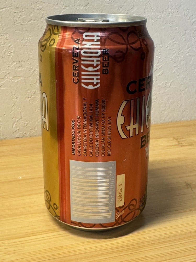 Cerveza Chichona - Empty Beer Can Bottom Opened
