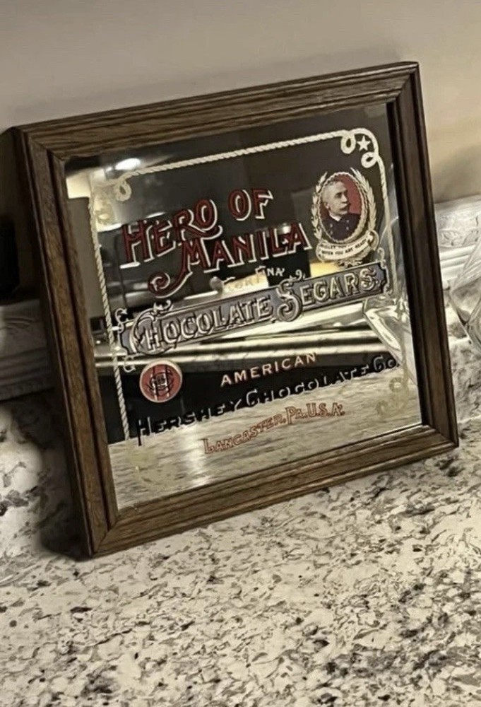 Hershey's Chocolate Mirror Candy Store Display Vintage