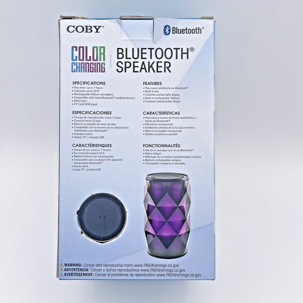 Coby Color Changing Bluetooth Speaker