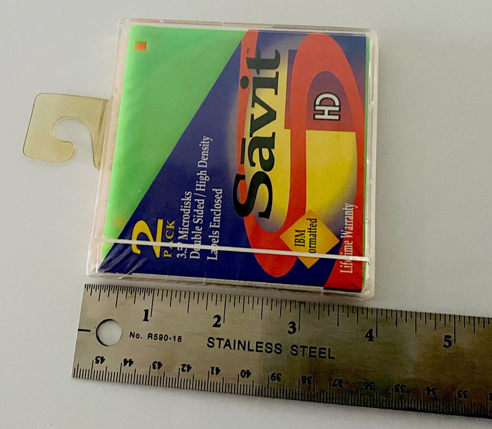 Savit HD 3.5 Microdisk IBM Formatted 2 Pack Sealed