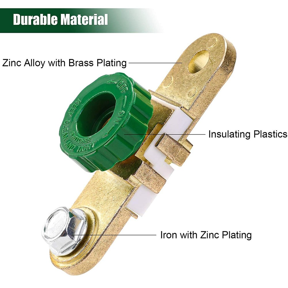 Auto Battery Link Terminal Quick Cut-off Disconnect Kill Shut Switch Side Post