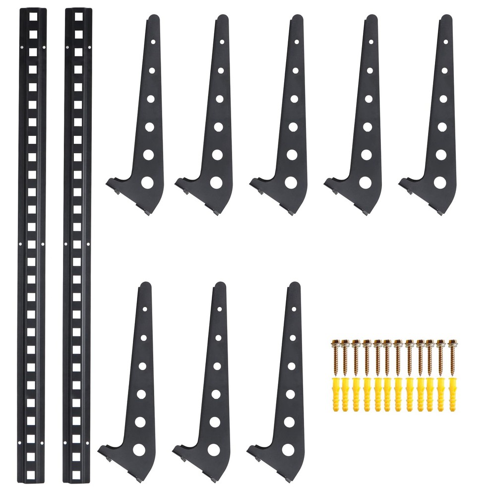 Adjustable Surfboard Rack, Metal Wall Mount for 4 Boards, Horizontal Display ...