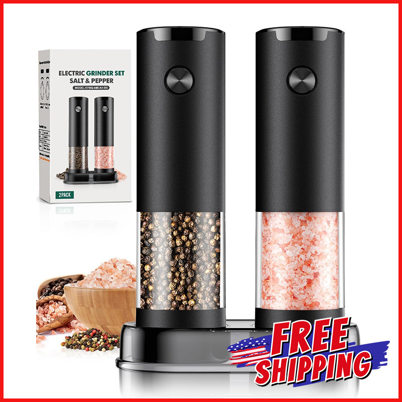 ELECTRICAL AUTOMATIC SALT PEPPER GRINDER Mill Shakers Adjustable Larger Capacity