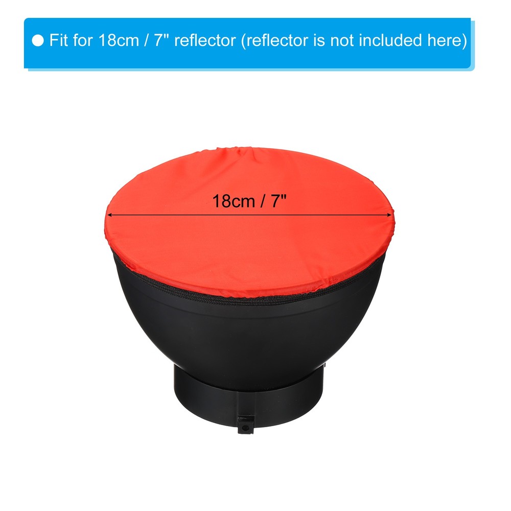 4pcs 7" 18cm Soft Diffuser Lamp Cover Light Strobe Reflector Lamp Sock Red